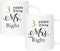 3 Year Anniversary Coffee Mugs Set